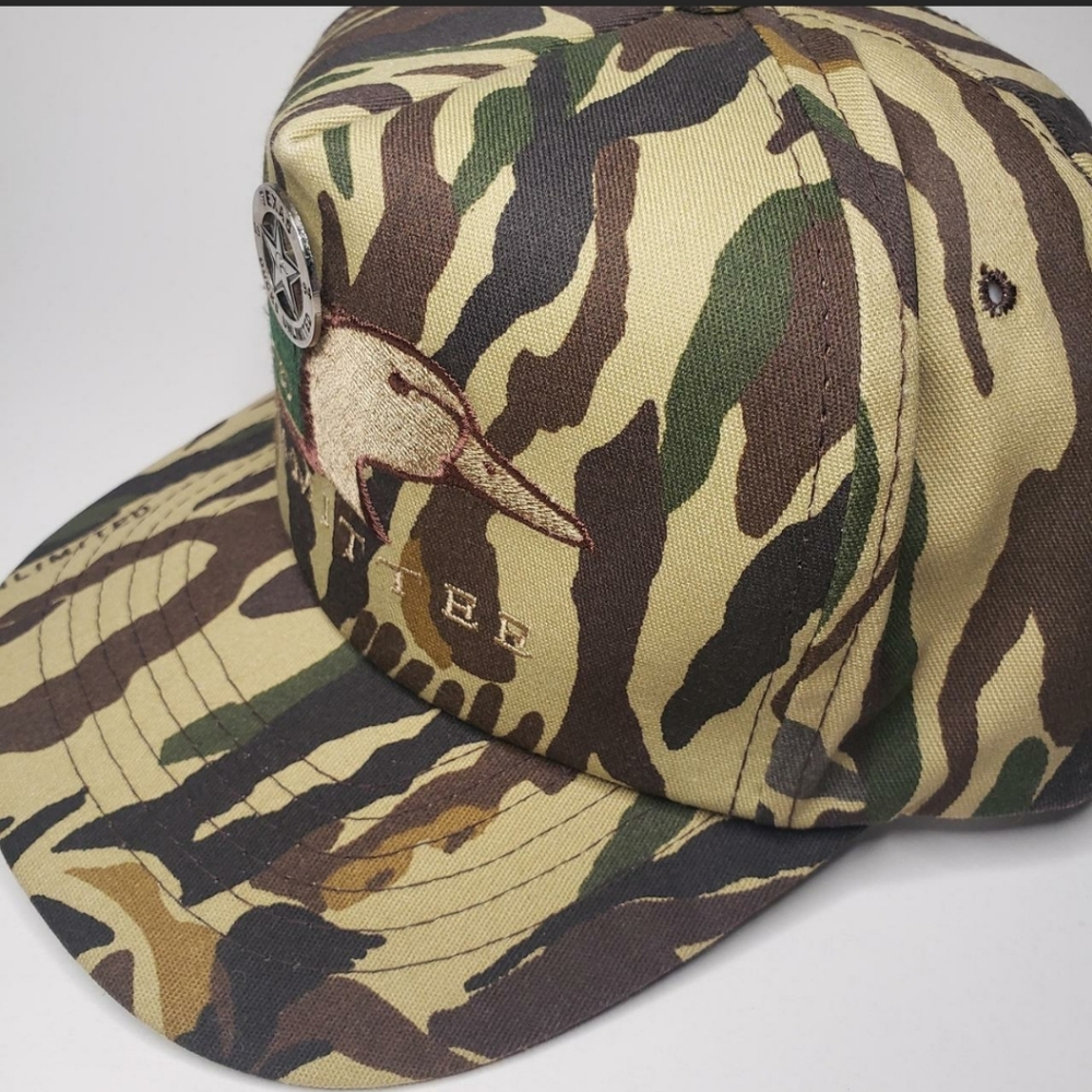 Vintage Rare Ducks Unlimited Committee Camo Snapback Cap/Hat with 1994 badge pin - Picture 6 of 8